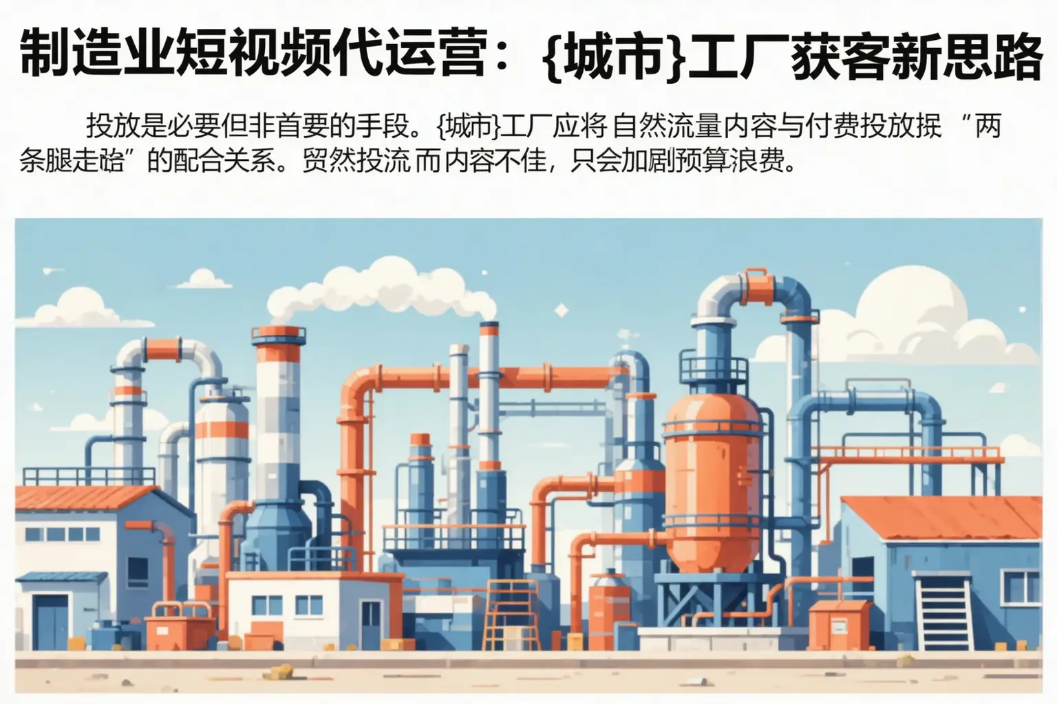 制造业短视频代运营：通化工厂获客新思路